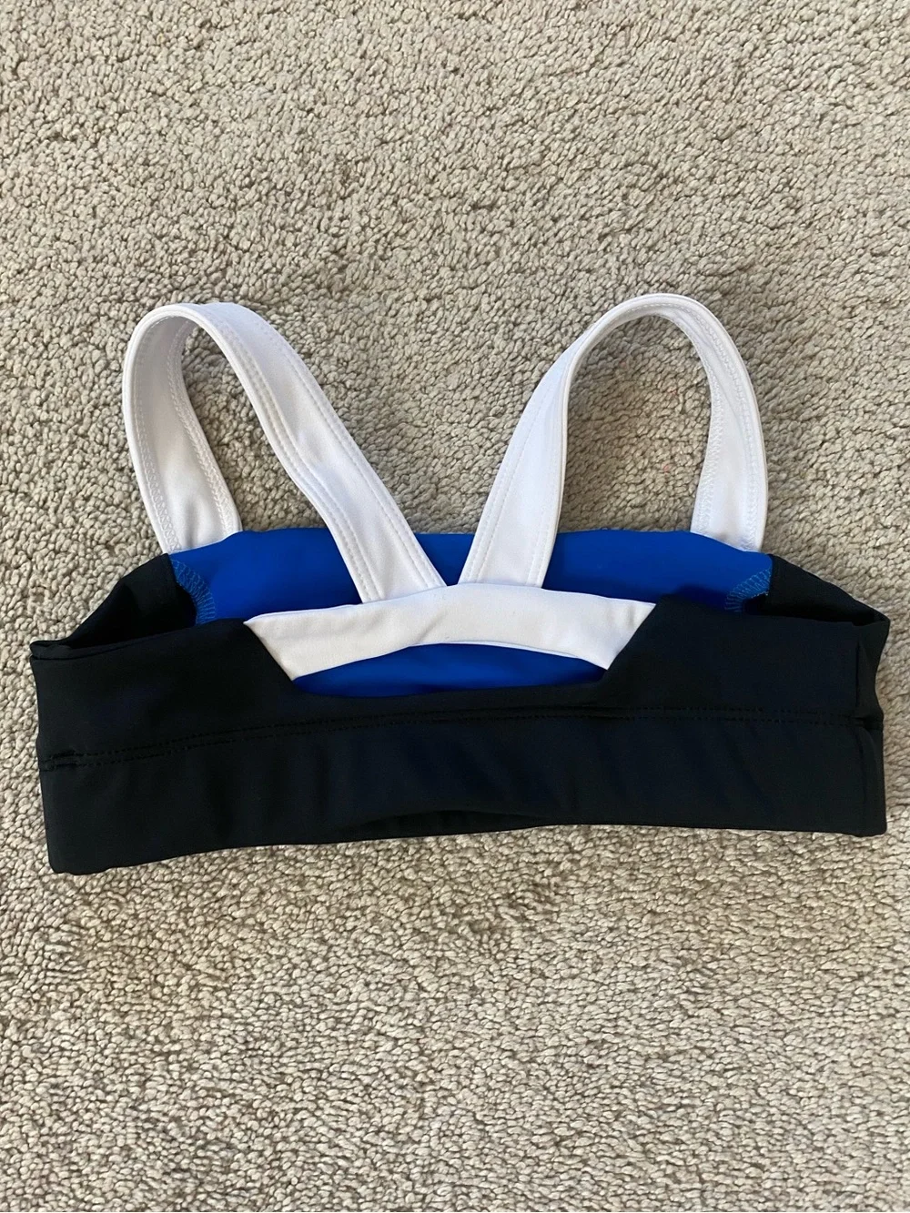 Five 5 Dancewear Black, Blue & White Top YL Large